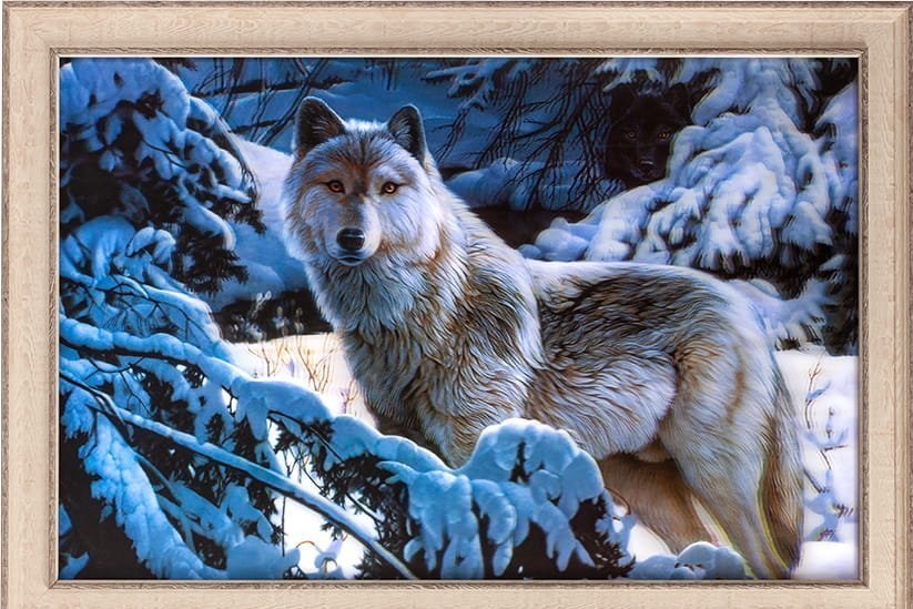 Купить Картина 5D 40х60 Волк охотник в Туле и Тульской области в интернет-магазине Чудо Свет